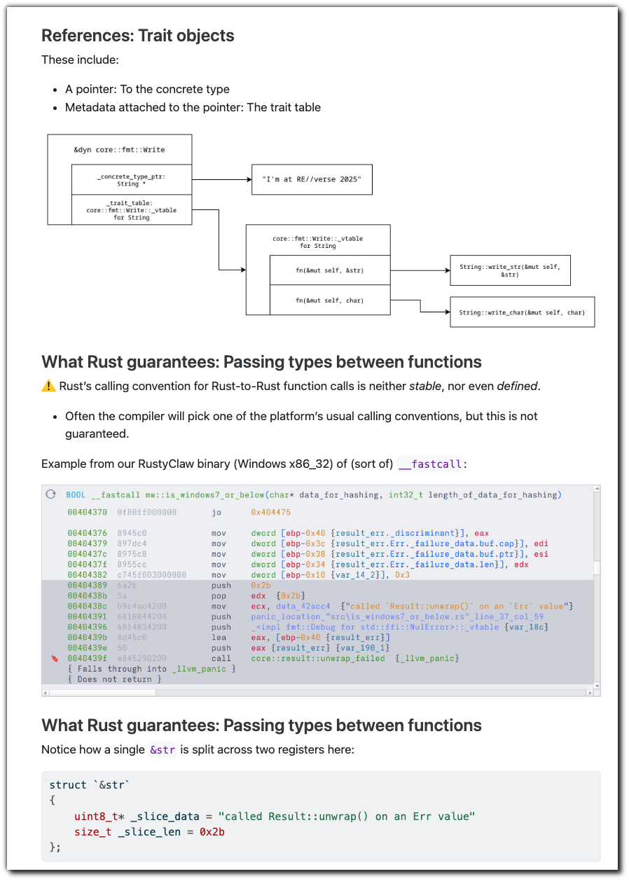 Preview of the single-page HTML version of the RE//verse 2025 talk slides